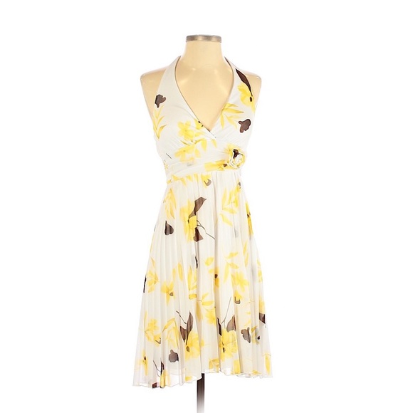 yellow halter sundress